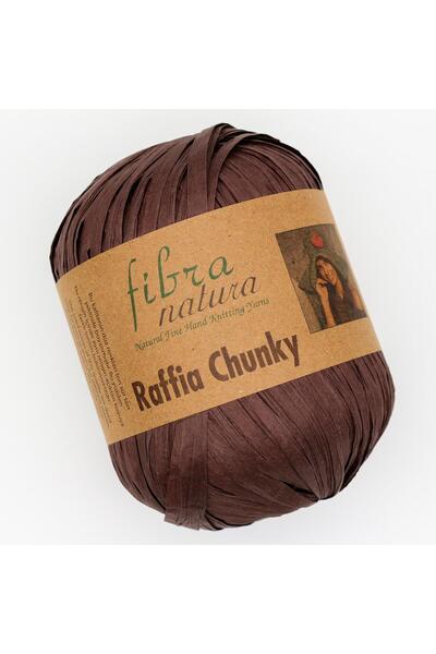 Fibra Natura Raffia Chunky El Örgü Ipliği 100gr 120mt - 114-21 Kahverengi