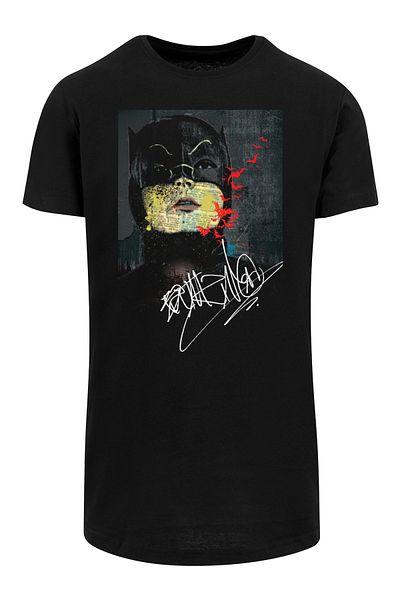 F4NT4STIC Damen Dc Comics Batman Tv Series Signature Painting With Ladies Extended Shoulder Tee