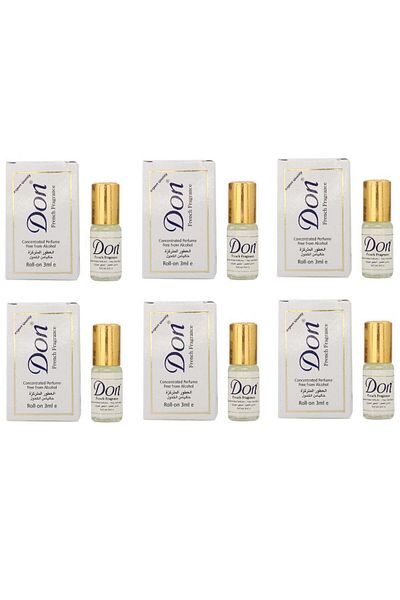 Don Juan 6 pieces of Don Roll-On Perfume Alcohol-Free - 3x6 ml