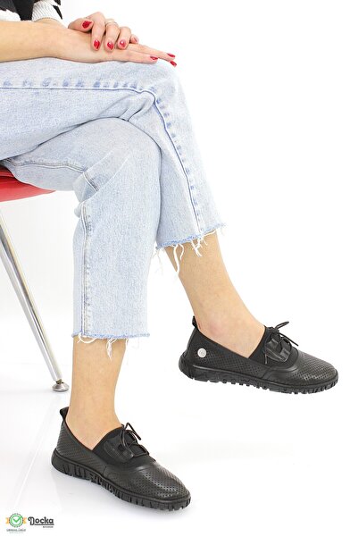 Mammamia Kadın Bağcıksız Hakiki Deri Ortopedik Yumuşak Yazlık Ayakkabı M26YA150