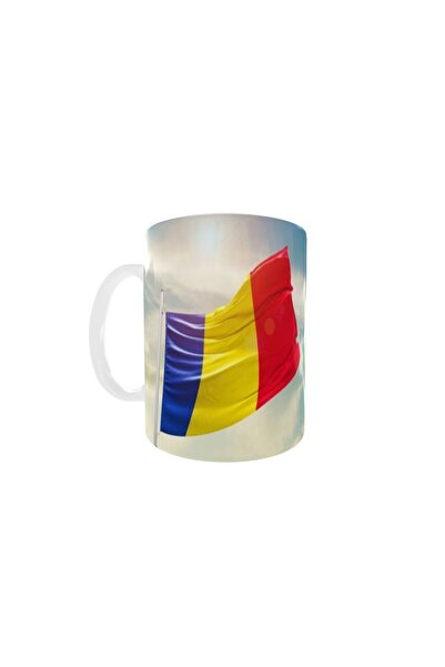 OEM Cană albă personalizată cu Drapelul României, INOVATIX®. 330ml