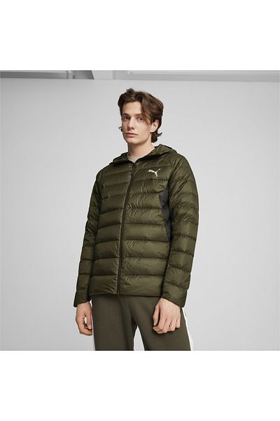 Puma Jachetă casual pentru bărbați kaki din puf - Pachet 84935570
