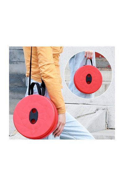 zola Scaun de camping, pliabil cu mecanism telescopic, sarcină maximă 100 kg, 24,5x24,5x6,5 cm, negru/roșu