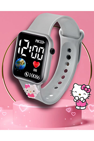 Onkatech Su Geçirmez Figürlü Dijital Led Ekran Işıklı Akıllı Çocuk Saati