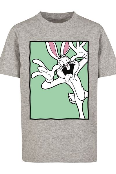 F4NT4STIC Kinder Looney Tunes Bugs Bunny Funny Face-wht With Kids Basic Tee
