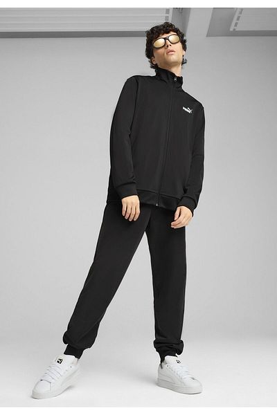 Puma Stredne veľké pletené obleky – s dlhým rukávom, stojaté rukávy, celý zips, bočné vrecko Regular Fit
