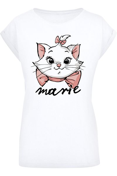 F4NT4STIC Damen Disney The Aristocats Marie Sketch Face With Ladies Extended Shoulder Tee