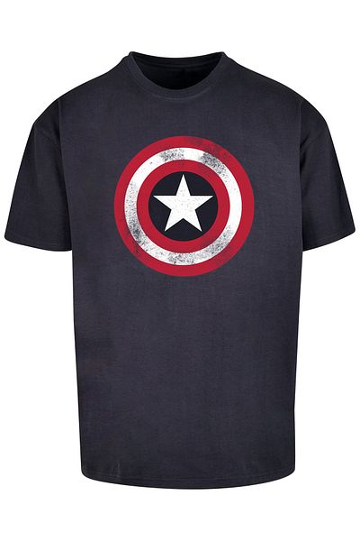 F4NT4STIC Herren Marvel Avengers Captain America Distressed Shield mit schwerem Oversize-T-Shirt