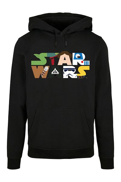 F4NT4STIC Herren Star Wars Character Logo With Basic Hoody