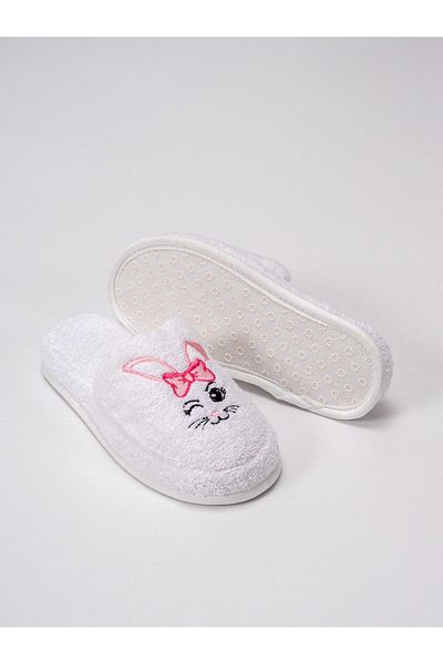 Ender Home Rabbit Embroidered Children's Towel Slippers