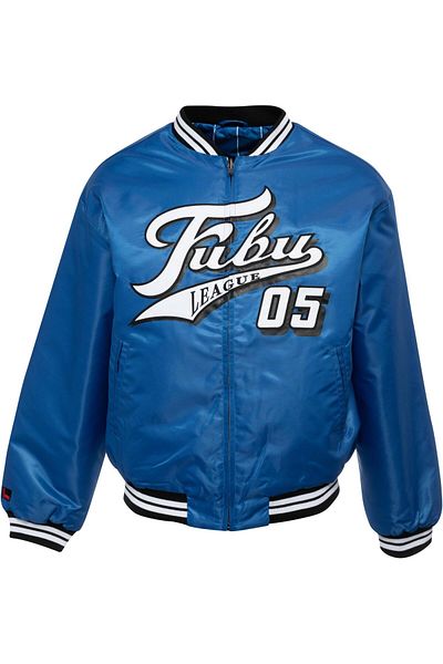 FUBU Herren FM232-006-1 Varsity Reversible Satin Jacket