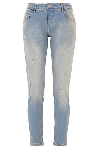 2Y Herren Destroyed Cropped Skinny Denim
