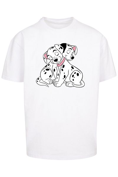 F4NT4STIC Herren Disney 101 Dalmatians Puppy Love -wht With Heavy Oversize Tee