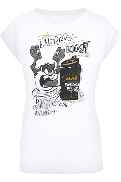 F4NT4STIC Herren Looney Tunes Taz Energy Boost-wht With Shaped Long Tee