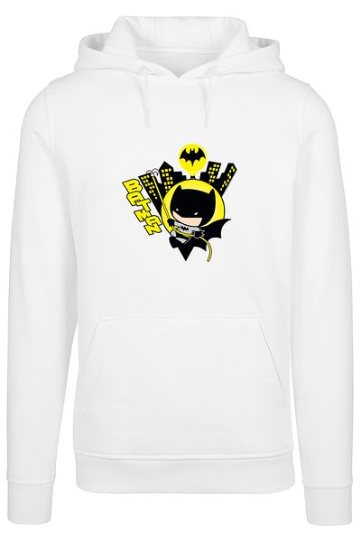 F4NT4STIC Herren Chibi Batman Swinging -wht With Fitted Heavy Hoody