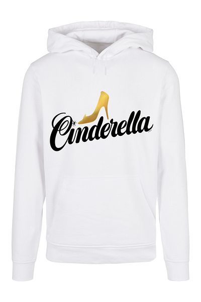 F4NT4STIC Herren Cinderella Shoe Logo -wht And Disney Neck Print With Basic Hoody