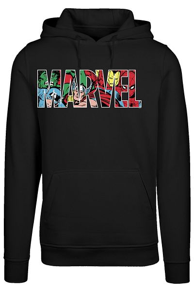 F4NT4STIC Herren Marvel Avengers Logo-Charakterfüllung – Farbe mit schwerem Kapuzenpullover