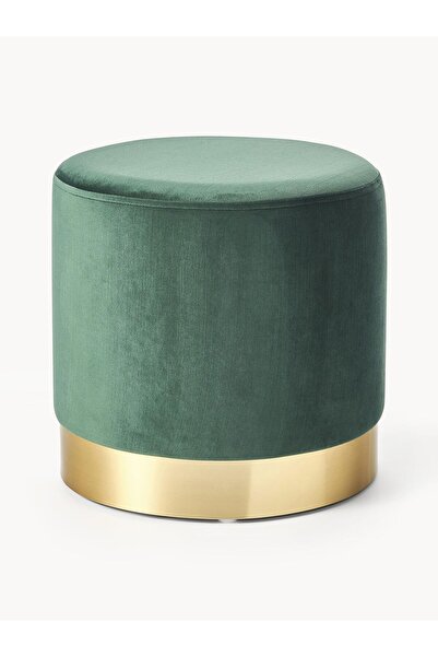 Mobilya Stant Most Ekol Premium Puf 15 Yeşil Kadife Kumaş (Evinize Teslim)