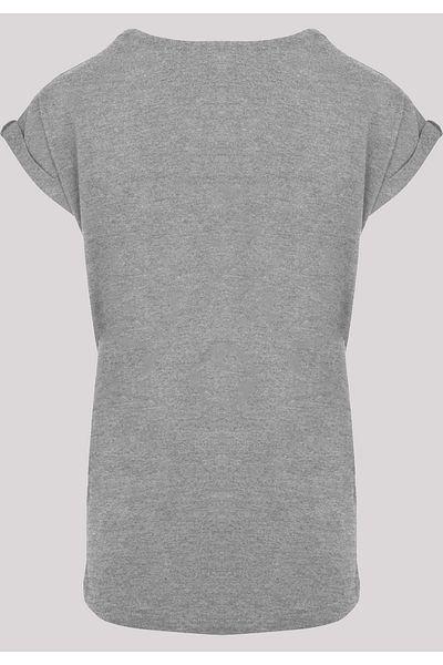 F4NT4STIC Damen Big Bang Theory Bazinga Kitty und Big Bang Theory mit verlängertem Schulter-T-Shirt
