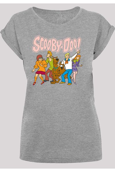 F4NT4STIC Damen Scooby Doo Classic Group With Ladies Extended Shoulder Tee