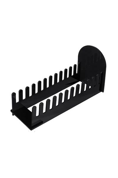 Pleksivent Transparent Black Plexi Business Card Holder for Office Desk |   Organizer Stan