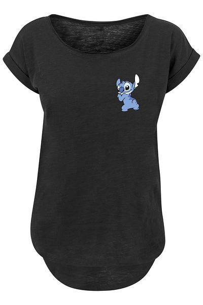 F4NT4STIC Damen Disney Lilo And Stitch Chillin with Ladies Long Slub Tee
