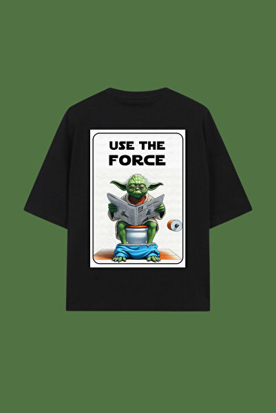 Dupe Design Yoda Use the Force Printed Oversize T-Shirt