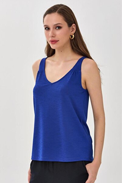 İKİLER Askılı V Yaka Bluz 025-1037