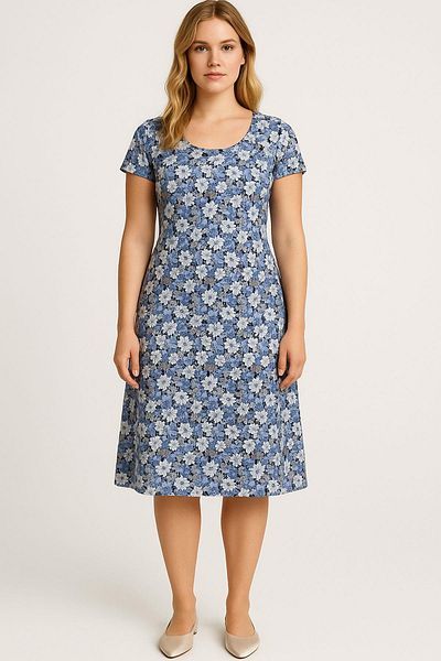 COTENCONCEPT Rochie de zi cu zi din bumbac pieptănat, fluidă, confortabilă