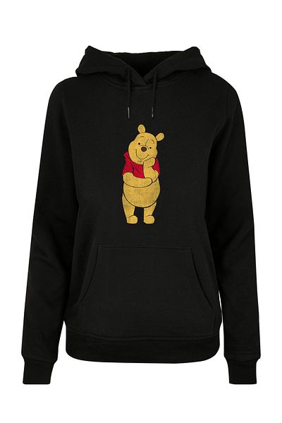F4NT4STIC Damen Winnie-the-pooh-classic And Disney Neck Print With Ladies Basic Hoody