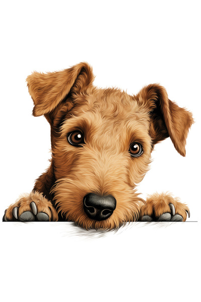 StoryGift Romania Sticker Autocolant 70CM cu un caine surprins, ilustratie, m...