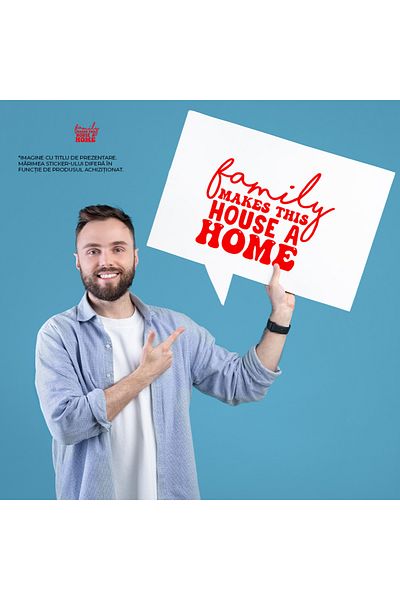 StoryGift Romania Sticker Self-Adhesive 30CM Exterior for happy families who turn a house into a "home",