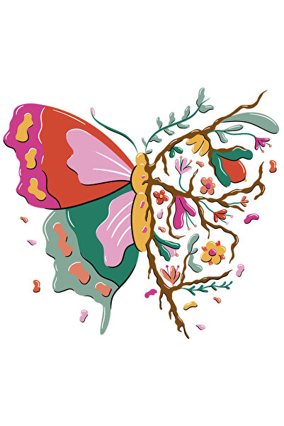 StoryGift Romania Sticker Autocolant 70CM Fluture, Copac, Arta, Design Creati...