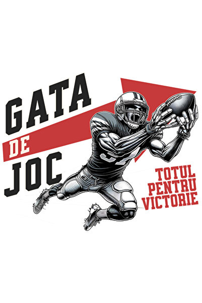StoryGift Romania Sticker Autocolant 70CM cu Jucator De Fotbal American Meci ...