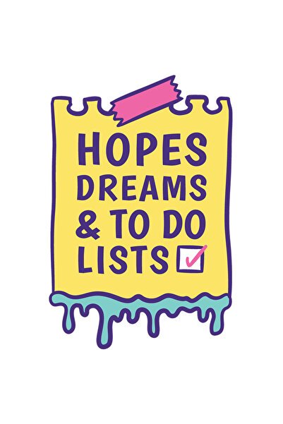 StoryGift Romania Sticker Adeziv 90CM Personalizata Hope Dreams and To Do Lis...