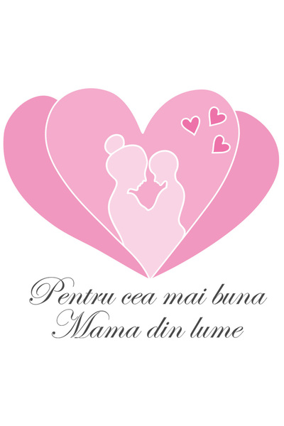 StoryGift Romania Sticker Eticheta 40CM Cu Text Pentru Cea Mai Buna Mama Din ...