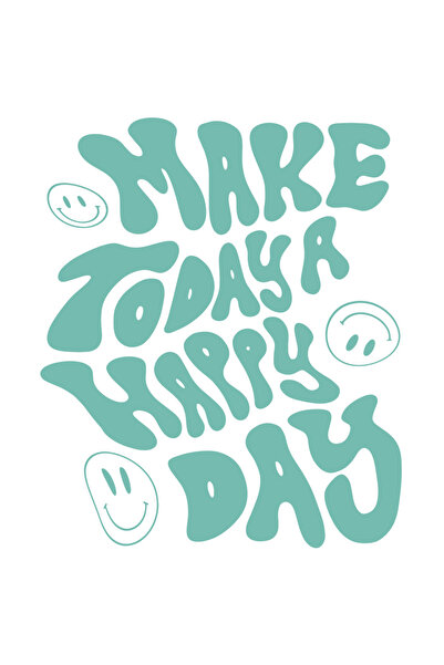 StoryGift Romania Sticker Adeziv 90CM Cu Mesaj Motivational Make Today Happy Day, Un Nou Inceput, Incredere De S