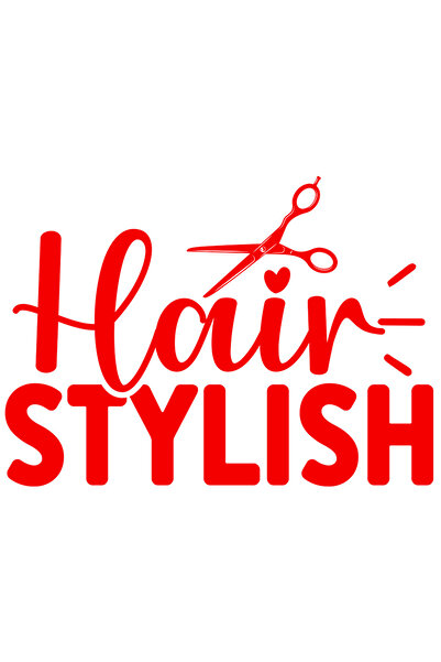 StoryGift Romania Sticker Autocolant 70CM Exterior cu o foarfeca pentru stilisti cu mesajul in engleza "Hair sty