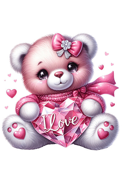 StoryGift Romania Sticker Autocolant 70CM cu o ursoaica imbujorata care tine ...