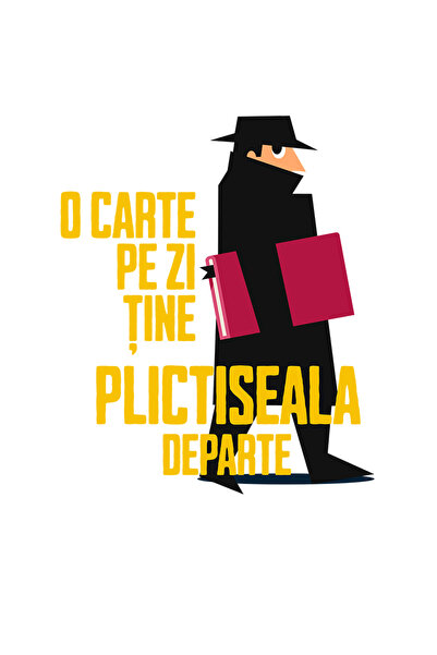 StoryGift Romania Sticker Adeziv O Carte Pe Zi Tine Plictiseala Departe, Iubi...