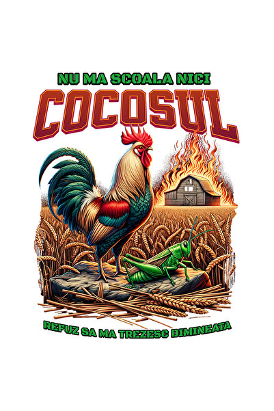 StoryGift Romania Sticker Adeziv Cocos In Lan De Grau Mesaj Haios Nu Ma Scoal...