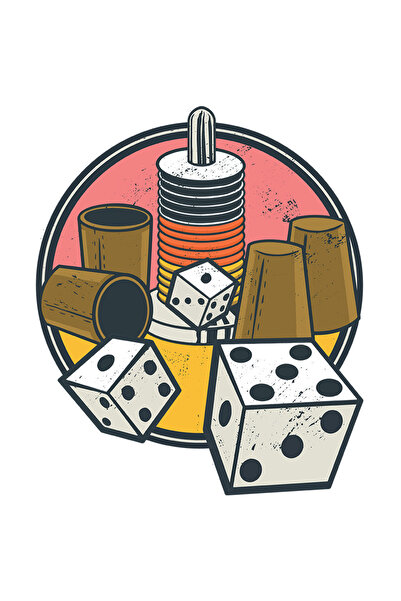 StoryGift Romania Sticker Adeziv 90CM Cu Zaruri, Pahare, Trucuri, Cerc, Vinta...