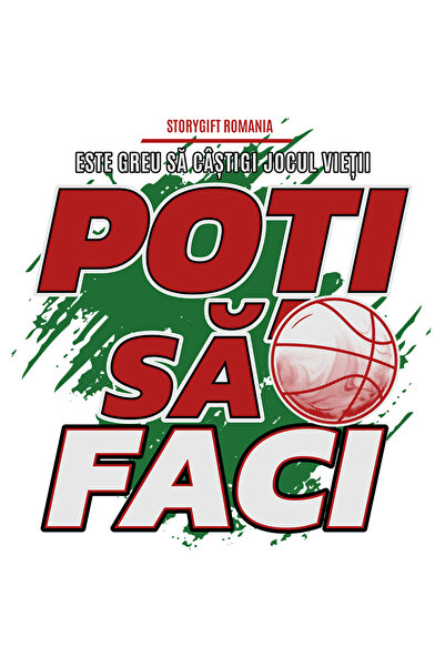 StoryGift Romania Sticker Autocolant 70CM Adeziv Mesaj motivational minge bas...