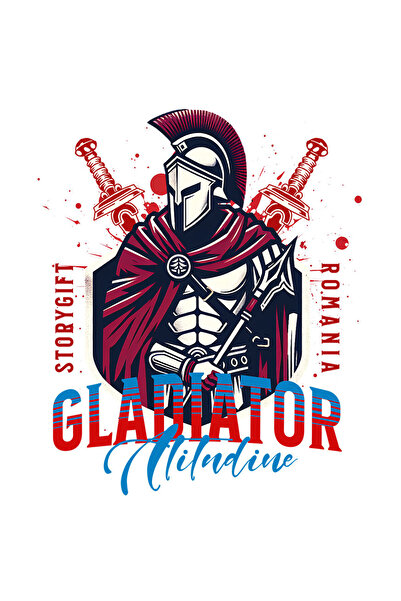 StoryGift Romania Sticker Autocolant 70CM cu Luptator Cu Armura DE Fier Stil razboinic Cavaler Text Atitudine Gl