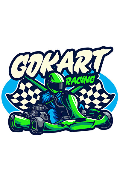 StoryGift Romania Sticker Cu Mesaj Gokart Racing, Cursa, Steag, Sofer, Masina, Cu Margini Albe, Pvc Vinyl 7
