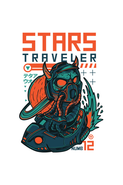 StoryGift Romania Sticker Autocolant 70CM Cu Extraterestru, Text In Engleza S...