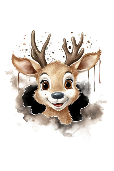 StoryGift Romania Sticker Adeziv 90CM cu o caprioara care scoate capul printr...