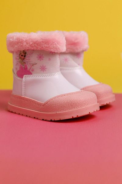 Limoya Βρεφικά μποτάκια Elea Pink Line με εμπριμέ γούνα στο εσωτερικό