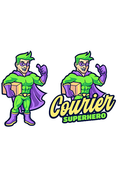 StoryGift Romania Sticker Eticheta 50CM Cu Mesaj In Engleza Courier Superhero...