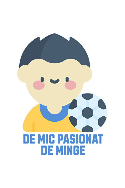 StoryGift Romania Sticker Autocolant 70CM Adeziv Baiat si minge fotbal de mic...